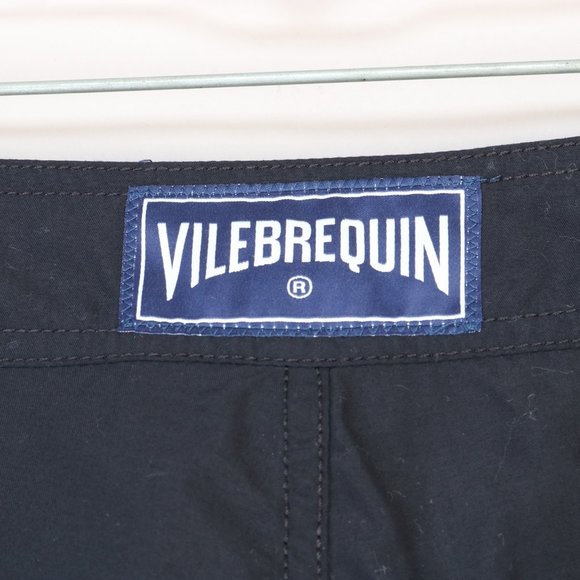 VILEBREQUIN BLACK BLUE ACCENT WOMEN’S SWIM SHORTS SMALL - Picture 5 of 9